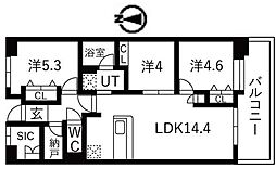 アクティ目黒駅前1号棟 3LDKの間取図画像