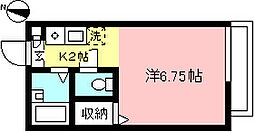 フォレストピアＭ＆Ａ 2階1Kの間取り