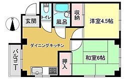 ハイツ小板橋 2DKの間取図画像