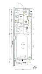AXAS南蒲田アジールコート 1LDKの間取図画像