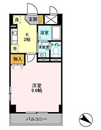 ラティニア 1Kの間取図画像