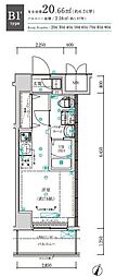 クラリッサ横浜阪東橋 1Kの間取図画像