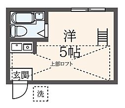 V・I・P成増 ワンルームの間取図画像