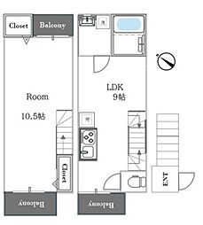 BESTRESIDENCE綾瀬 1LDKの間取図画像