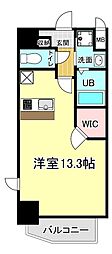 ラドゥセール梅田West 1DKの間取図画像