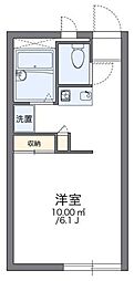 レオパレスリベェール 1Kの間取図画像