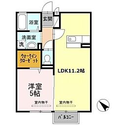 エミネンス牧野 1LDKの間取図画像