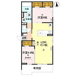 ホクラニ スクエア 2LDKの間取図画像