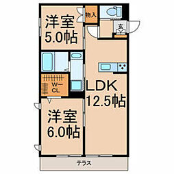 プラスリンガーデン 2LDKの間取図画像