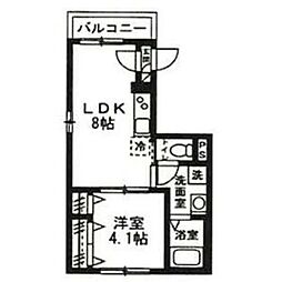Grants Soga 2階1LDKの間取り