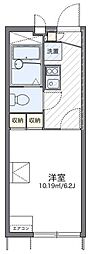レオパレス世田谷 1階1Kの間取り