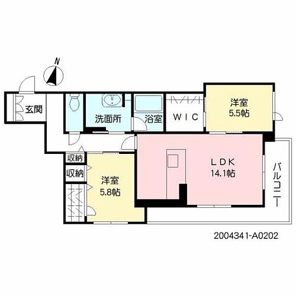 シャーメゾン堀川 A0202｜佐賀県佐賀市堀川町(賃貸マンション2LDK・2階・70.25㎡)の写真 その2