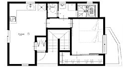 SCENE柴又B棟 B 1LDKの間取図画像