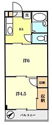 セントラルパレス 2Kの間取図画像