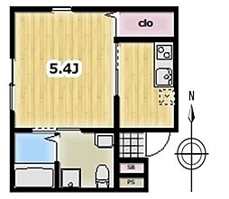 Maison de Laile 1階1Kの間取り