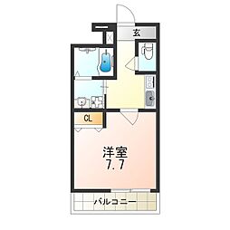Osaka Metro御堂筋線 江坂駅 徒歩10分の賃貸アパート 2階1Kの間取り