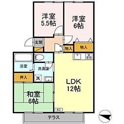 コアロード 1階3LDKの間取り