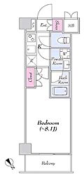 KXDレジデンス西調布 1Kの間取図画像