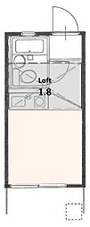 ジェイアイン成城 1階ワンルームの間取り