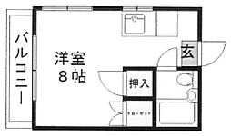 リバーサイドハウス ワンルームの間取図画像