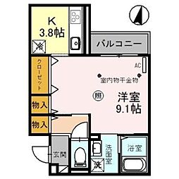 間取図画像 1K