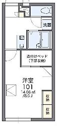レオパレススペシャルステージA 1Kの間取図画像