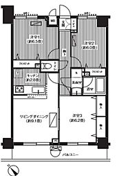 関寅ビル第5 3LDKの間取図画像