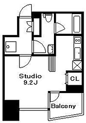 ドゥーエ両国 ワンルームの間取図画像