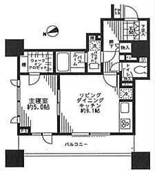 シティタワー横濱 1LDKの間取図画像