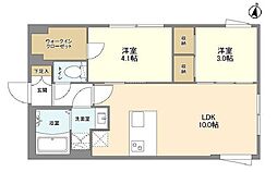 ウェルスクエア方南町2 1階2LDKの間取り