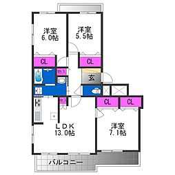 ハウス帝塚山 3階