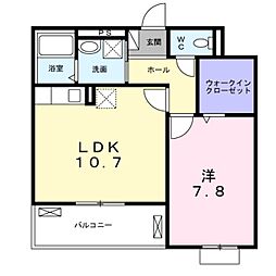 京都地下鉄東西線 東野駅 徒歩16分の賃貸アパート 1階1LDKの間取り