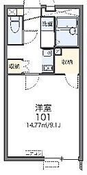 レオネクストムカイハラ2 1Kの間取図画像