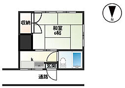 ユーコーポ 1Kの間取図画像