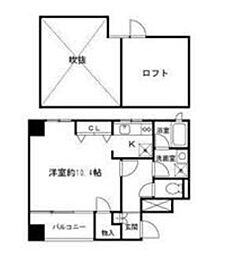 JR東海道・山陽本線 甲子園口駅 徒歩3分の賃貸マンション 5階1Kの間取り