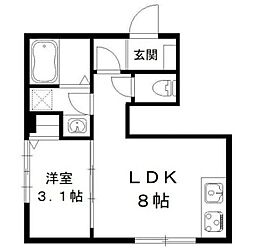 エミリー柏 1LDKの間取図画像