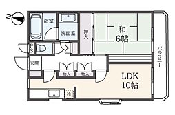 サンウイング新松戸1 1LDKの間取図画像