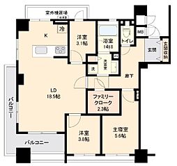 プロスペクト森下 3LDKの間取図画像