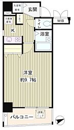 M・A21 1Kの間取図画像