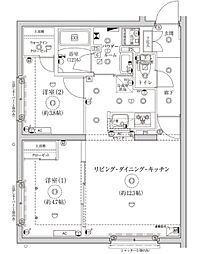 CREATIF池袋 2階2LDKの間取り