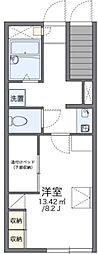 レオパレスCalm戸倉2 1Kの間取図画像