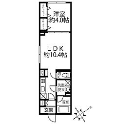 クリオ ラモード水天宮前 3階1LDKの間取り