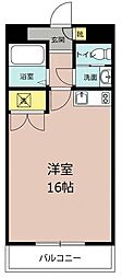 けやきヒルズ南町 ワンルームの間取図画像