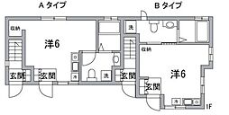 西武新宿線 都立家政駅 徒歩5分の賃貸アパート 1階ワンルームの間取り