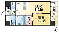 神戸市兵庫区東山町2丁目マンション 1LDKの間取図画像
