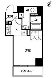 ボンナチュール入谷 1Kの間取図画像