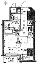 都営大江戸線 落合南長崎駅 徒歩8分の賃貸マンション 3階1Kの間取り