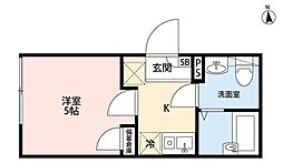 Ciel Kamikitazawa 1Kの間取図画像