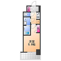 南海線 石津川駅 徒歩7分の賃貸マンション 7階1Kの間取り