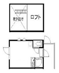 フェリスミラベル ワンルームの間取図画像